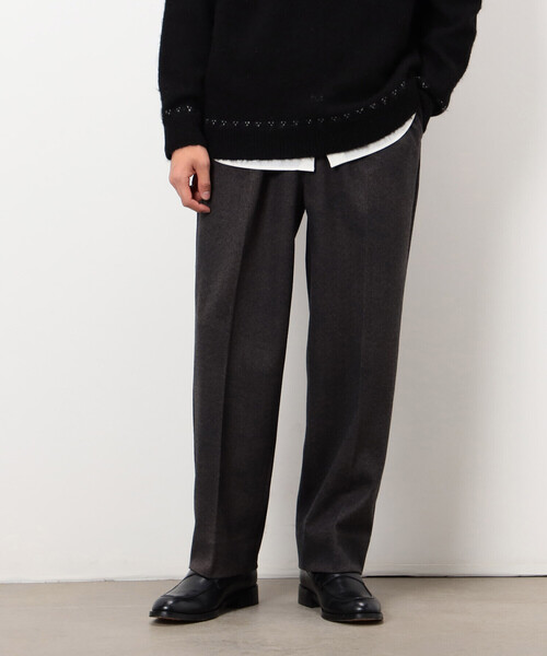 COMME CA ISM（コムサイズム）の「【セットアップ対応】ジャージー ツイード リラックス ワイドパンツ（その他パンツ・メンズ・チャコール/ネイビー・SMALL/MEDIUM/LARGE）」の6枚目の写真