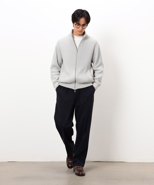 COMME CA ISM（コムサイズム）の「【セットアップ対応】ジャージー ツイード リラックス ワイドパンツ（その他パンツ・メンズ・チャコール/ネイビー・SMALL/MEDIUM/LARGE）」の11枚目の写真