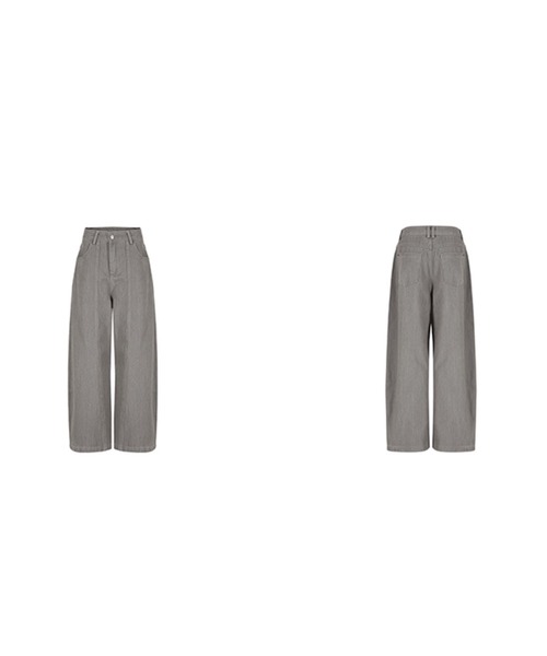 Fano Studios（ファノ ストゥディオズ）の「センターシーム ストレードワイドデニムパンツ FD25K036【Fano Studios】【2025AW】（デニムパンツ・レディース・グレー系その他・L/M/S）」の8枚目の写真