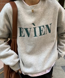 フロント刺繍ロゴルーズシルエットプルオーバー