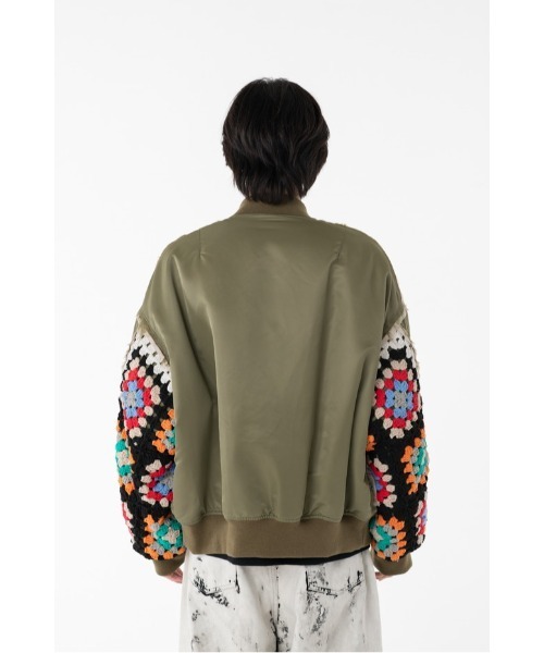 DISCOVERED（ディスカバード）の「CROCHET SLEEVE MA-1（MA-1・メンズ・ブラック系その他/ブラック/カーキ・SMALL/LARGE）」の13枚目の写真