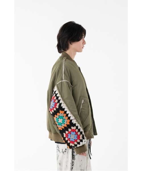 DISCOVERED（ディスカバード）の「CROCHET SLEEVE MA-1（MA-1・メンズ・ブラック系その他/ブラック/カーキ・SMALL/LARGE）」の12枚目の写真