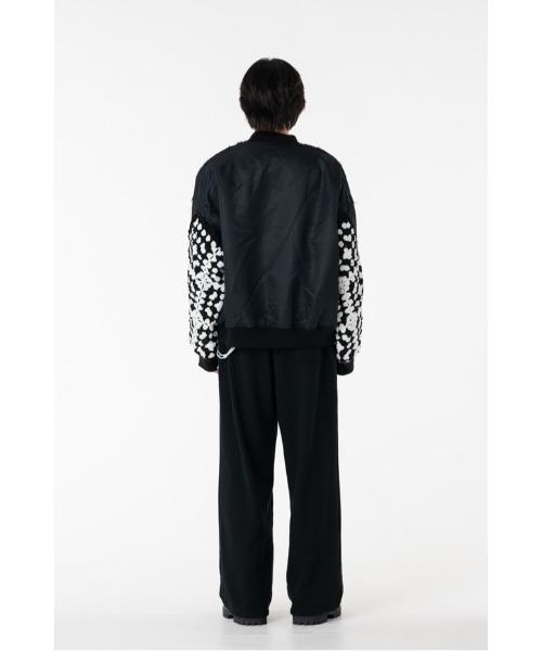 DISCOVERED（ディスカバード）の「CROCHET SLEEVE MA-1（MA-1・メンズ・ブラック系その他/ブラック/カーキ・SMALL/LARGE）」の8枚目の写真