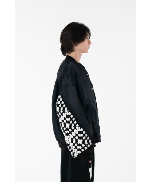 DISCOVERED（ディスカバード）の「CROCHET SLEEVE MA-1（MA-1・メンズ・ブラック系その他/ブラック/カーキ・SMALL/LARGE）」の5枚目の写真