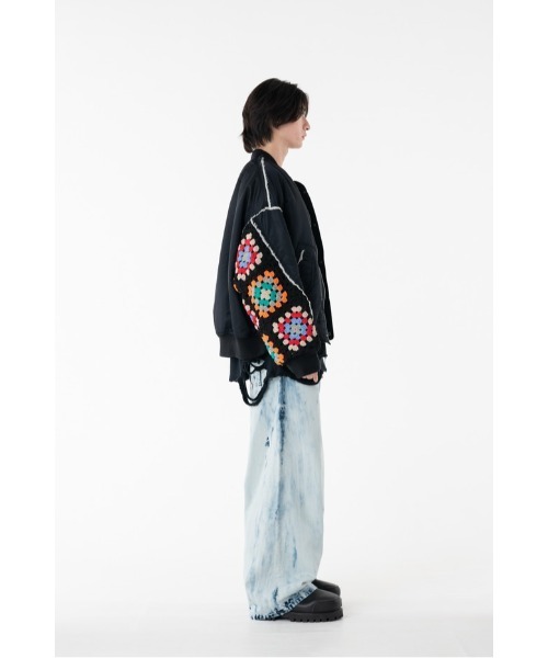 DISCOVERED（ディスカバード）の「CROCHET SLEEVE MA-1（MA-1・メンズ・ブラック系その他/ブラック/カーキ・SMALL/LARGE）」の22枚目の写真