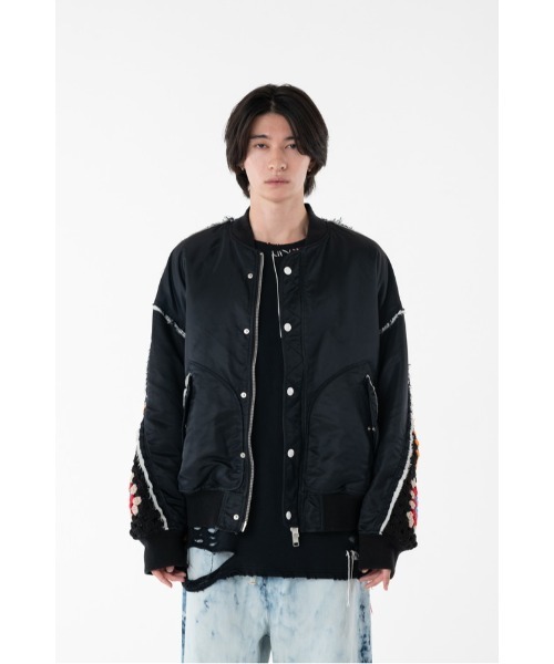 DISCOVERED（ディスカバード）の「CROCHET SLEEVE MA-1（MA-1・メンズ・ブラック系その他/ブラック/カーキ・SMALL/LARGE）」の18枚目の写真