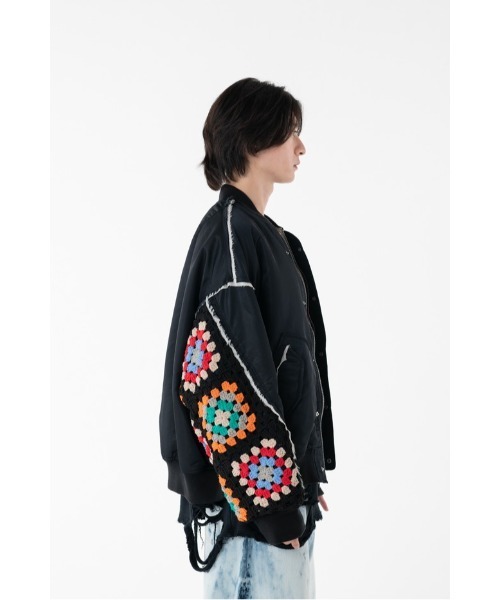 DISCOVERED（ディスカバード）の「CROCHET SLEEVE MA-1（MA-1・メンズ・ブラック系その他/ブラック/カーキ・SMALL/LARGE）」の19枚目の写真