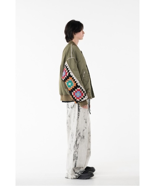 DISCOVERED（ディスカバード）の「CROCHET SLEEVE MA-1（MA-1・メンズ・ブラック系その他/ブラック/カーキ・SMALL/LARGE）」の17枚目の写真