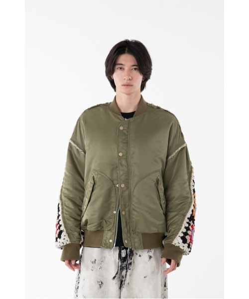 DISCOVERED（ディスカバード）の「CROCHET SLEEVE MA-1（MA-1・メンズ・ブラック系その他/ブラック/カーキ・SMALL/LARGE）」の11枚目の写真