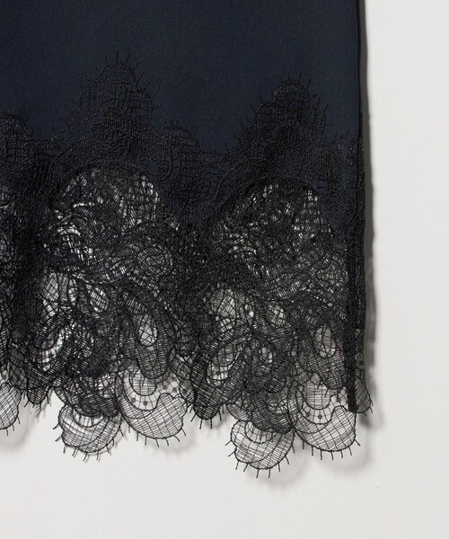 セール】バックサテン レースコンビ ブラウス ‐ウォッシャブル