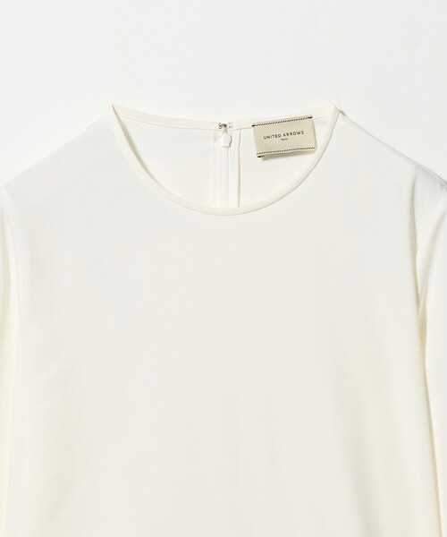 セール】バックサテン レースコンビ ブラウス ‐ウォッシャブル