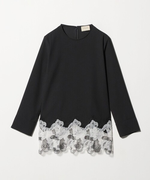 新品　UNITED ARROWS バックサテン レースコンビ ブラウス セール】バックサテン レースコンビ ブラウス ‐ウォッシャブル