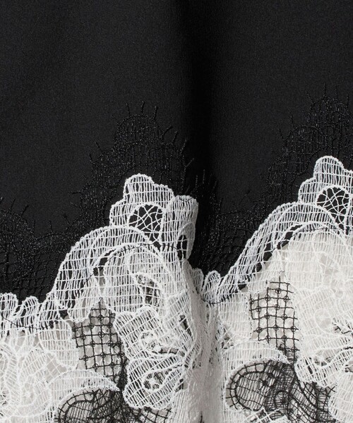 セール】バックサテン レースコンビ ブラウス ‐ウォッシャブル