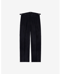 W412 Reve Pleats Wool Trousers (Dark Navy)