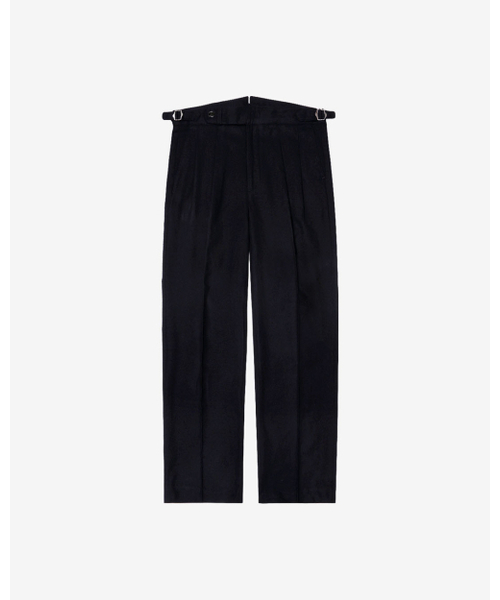sortie(ソルティ)の「W412 Reve Pleats Wool Trousers (Dark Navy)(スラックス・メンズ・その他・SMALL/MEDIUM/LARGE/X-LARGE)」の1枚目の写真