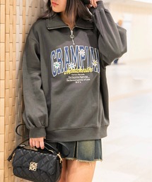 GORGE（ゴージ）の「《カレッジロゴ×裏起毛》刺繍入りハーフジップスウェット（スウェット）」