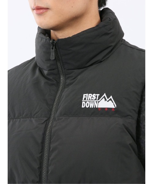 FIRST DOWN（ファーストダウン）の「【ファーストダウン 撥水防風】FIRSTDOWN USA ダウンベスト（ダウンベスト・メンズ・ブラック/ホワイト/ベージュ/パープル・LARGE/MEDIUM/X-LARGE）」の9枚目の写真