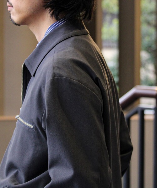 GLOSTER（グロスター）の「【セットアップ対応】ウールライクジップジャケット（ブルゾン・メンズ・ブラウン/ブラック/チャコールグレー・S/M/L）」の11枚目の写真