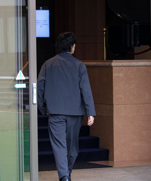 GLOSTER（グロスター）の「【セットアップ対応】ウールライクジップジャケット（ブルゾン・メンズ・ブラウン/ブラック/チャコールグレー・S/M/L）」の13枚目の写真