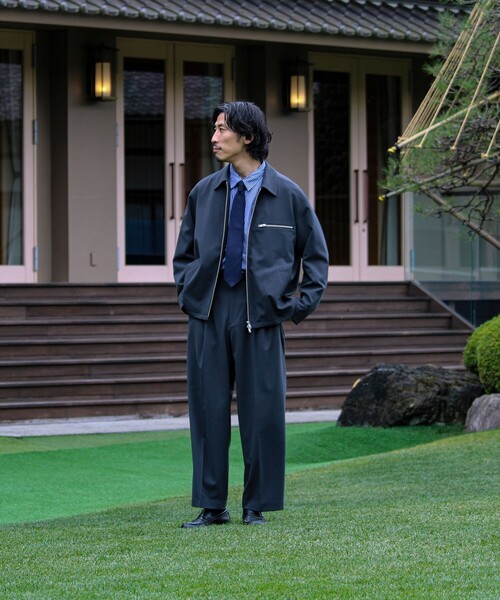 GLOSTER（グロスター）の「【セットアップ対応】ウールライクジップジャケット（ブルゾン・メンズ・ブラウン/ブラック/チャコールグレー・S/M/L）」の14枚目の写真