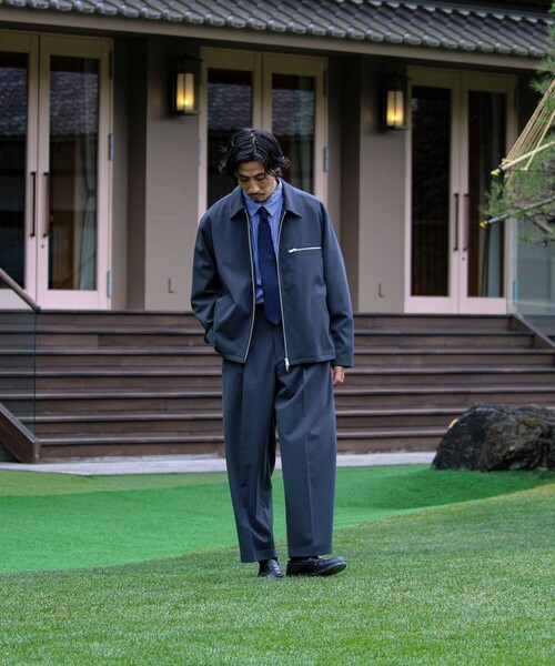 GLOSTER（グロスター）の「【セットアップ対応】ウールライクジップジャケット（ブルゾン・メンズ・ブラウン/ブラック/チャコールグレー・S/M/L）」の15枚目の写真