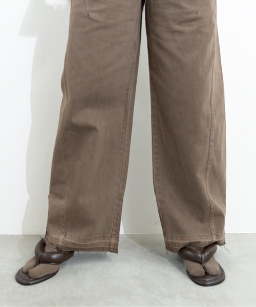 MIDVEIN(ミッドヴェイン)の「Wide denim(デニムパンツ・レディース・ライトブルー/ネイビー/ブラウン・SMALL/MEDIUM)」の10枚目の写真