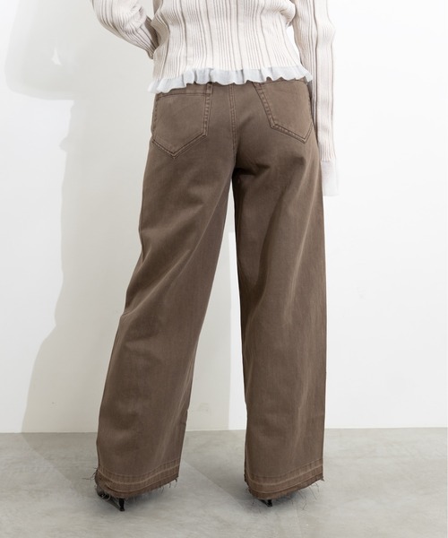 MIDVEIN(ミッドヴェイン)の「Wide denim(デニムパンツ・レディース・ライトブルー/ネイビー/ブラウン・SMALL/MEDIUM)」の12枚目の写真