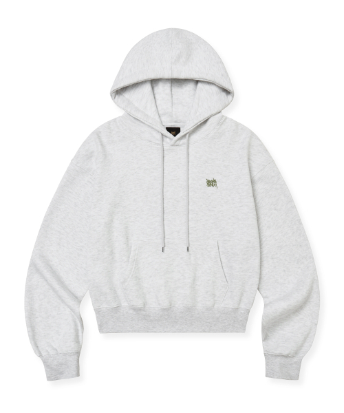 BROWNBREATH（ブラウンブレス）の「W TAG CROP HOODIE - ASH（パーカー・レディース・その他・SMALL/MEDIUM）」の2枚目の写真