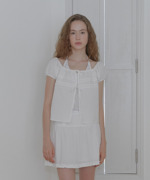 MARGARIN FINGERS(マーガリンフィンガース)の「LACE PIN TUCK SKIRT (WHITE)(スカート・レディース・その他・SMALL/MEDIUM)」の1枚目の写真