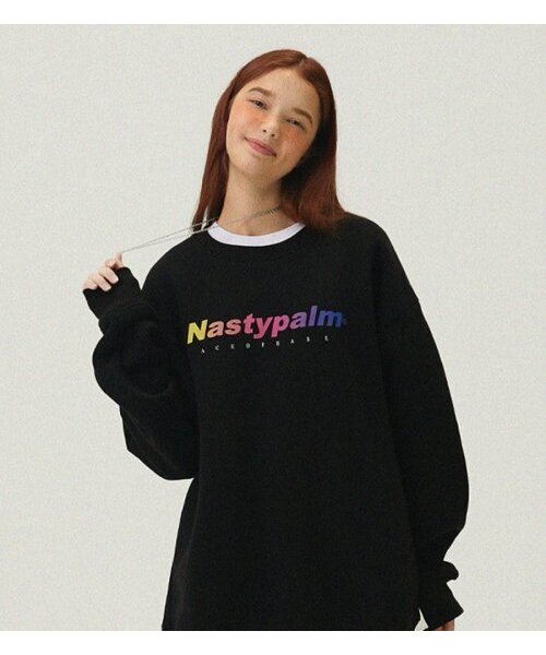 NP STUDIO(エヌピースタジオ)の「ゴージャスロゴスウェットシャツブラック(スウェット・レディース・その他・LARGE/MEDIUM)」の1枚目の写真