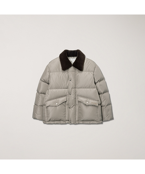COLLARED GOOSE DOWN JACKET_UNISEX_UDJU5D130_BEIGE