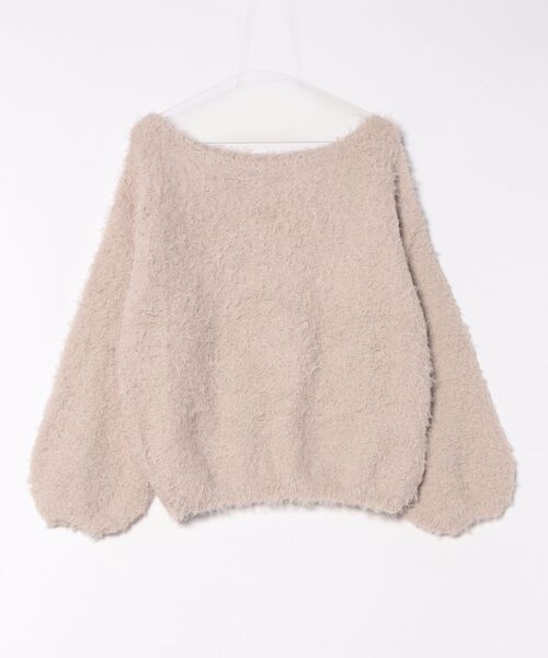 KOBE LETTUCE(コウベレタス)の「ボートネックフェザーヤーンニットトップス(ニット/セーター・レディース・アイボリー/ピンク/ベージュ・M)」の12枚目の写真