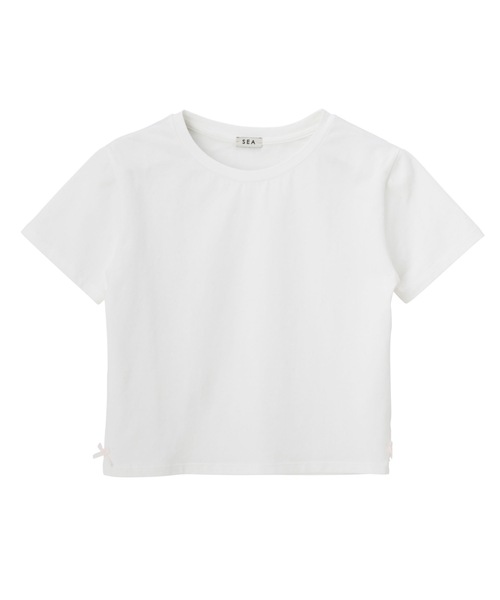 SEA（シー）の「リボンショートTEE（Tシャツ/カットソー・レディース・ホワイト/グレー/ブラック・ONE SIZE）」の15枚目の写真