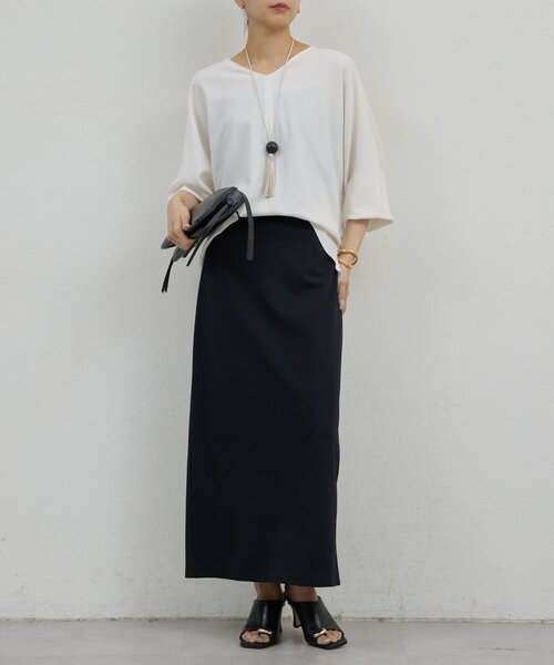 GALLARDAGALANTE(ガリャルダガランテ)の「ポンチタイトスカート(スカート・レディース・モカ/ブラック・0/1)」の6枚目の写真