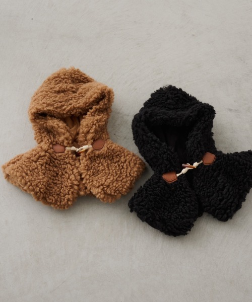 Unitage（ユニテージ）の「ボリュームボアフードウォーマー（ネックウォーマー/スヌード・レディース・ブラウン/ブラック・FREE）」の8枚目の写真