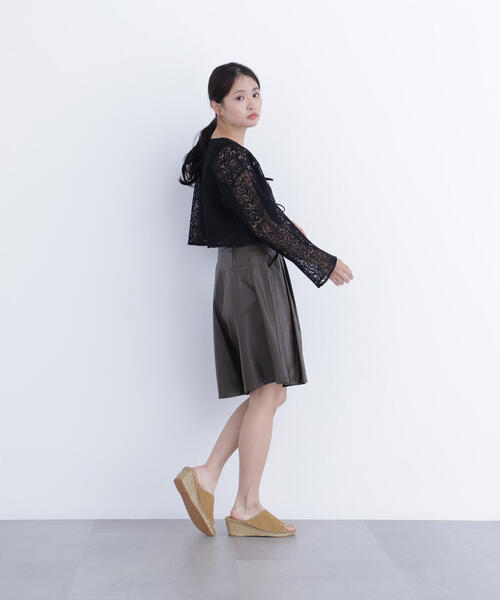 N.(N. Natural Beauty Basic)(エヌエヌナチュラルビューティーベーシック)の「レース羽織ブラウス(シャツ/ブラウス・レディース・ブラック/オフホワイト・フリ-)」の19枚目の写真