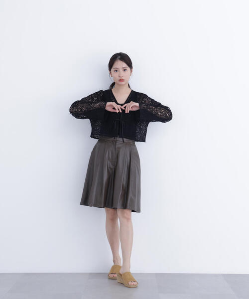 N.(N. Natural Beauty Basic)(エヌエヌナチュラルビューティーベーシック)の「レース羽織ブラウス(シャツ/ブラウス・レディース・ブラック/オフホワイト・フリ-)」の20枚目の写真