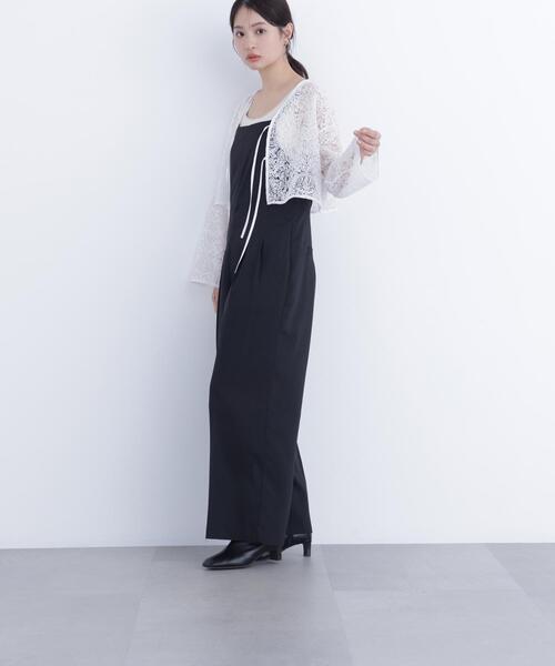 N.（N. Natural Beauty Basic）（エヌエヌナチュラルビューティーベーシック）の「レース羽織ブラウス（シャツ/ブラウス・レディース・ブラック/オフホワイト・ﾌﾘ-）」の7枚目の写真