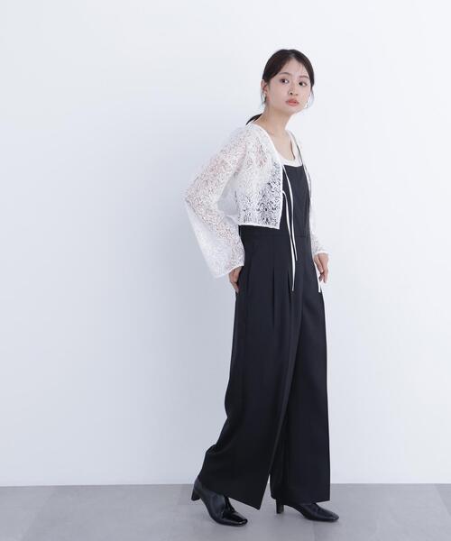N.（N. Natural Beauty Basic）（エヌエヌナチュラルビューティーベーシック）の「レース羽織ブラウス（シャツ/ブラウス・レディース・ブラック/オフホワイト・ﾌﾘ-）」の10枚目の写真