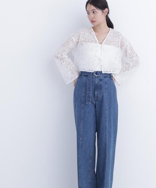 N.（N. Natural Beauty Basic）（エヌエヌナチュラルビューティーベーシック）の「レース羽織ブラウス（シャツ/ブラウス・レディース・ブラック/オフホワイト・ﾌﾘ-）」の17枚目の写真