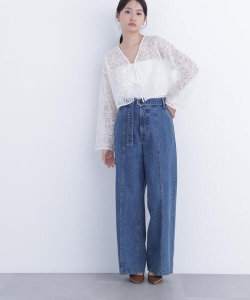 N.（N. Natural Beauty Basic）（エヌエヌナチュラルビューティーベーシック）の「レース羽織ブラウス（シャツ/ブラウス・レディース・ブラック/オフホワイト・ﾌﾘ-）」の19枚目の写真