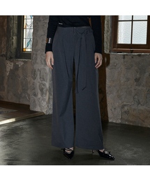 VOONT（ブント）の「Looped Stripe Slacks (CHARCOAL)（スラックス）」