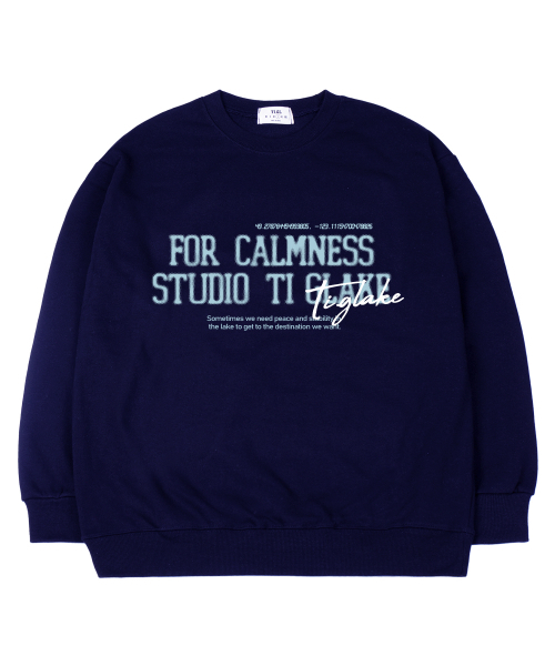 TI.GLAKE(ティーグレイク)の「カムニススタジオ オーバーサイズ スウェットシャツ ネイビー(スウェット・レディース・その他・MEDIUM/LARGE/X-LARGE/XX-LARGE)」の1枚目の写真