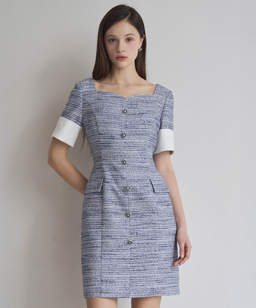 JULIY&CALLA(ジュリー&カラー)の「25SS カラー110 ワンパインデイ ミドルトンワンピース ブルー(ワンピース・レディース・その他・SMALL/MEDIUM)」の2枚目の写真