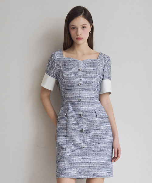 JULIY&CALLA(ジュリー&カラー)の「25SS カラー110 ワンパインデイ ミドルトンワンピース ブルー(ワンピース・レディース・その他・SMALL/MEDIUM)」の4枚目の写真