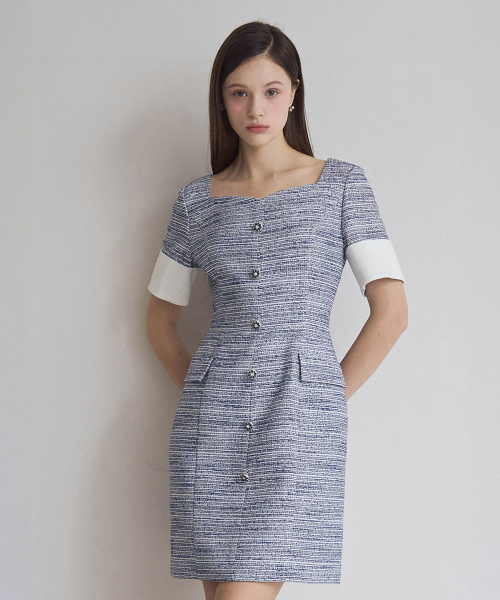 JULIY&CALLA(ジュリー&カラー)の「25SS カラー110 ワンパインデイ ミドルトンワンピース ブルー(ワンピース・レディース・その他・SMALL/MEDIUM)」の5枚目の写真