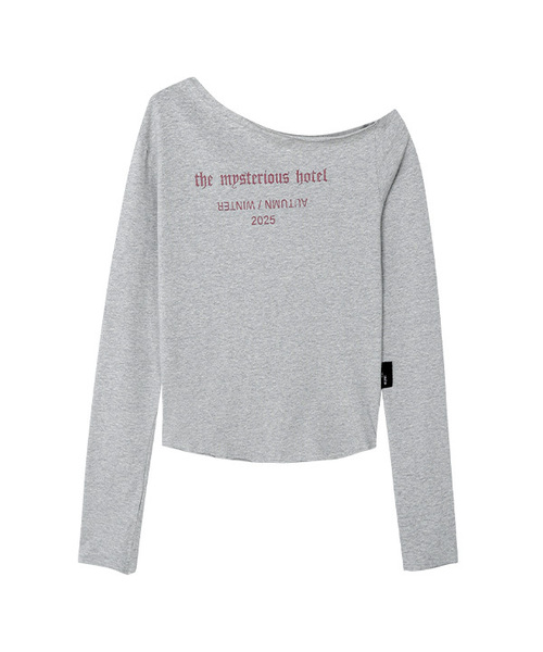 THE MYSTERIOUS HOTEL（ザミステリアスホテル）の「TMH ESSENTIAL OFF-SHDR T [3 Color]（Tシャツ/カットソー・レディース・ライトグレー/ブラック/アイボリー・FREE）」の3枚目の写真