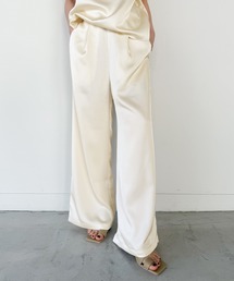 select MOCA by son | ストレートイージーサテンタックパンツ【セットアップ対応】【by SON】(その他パンツ)