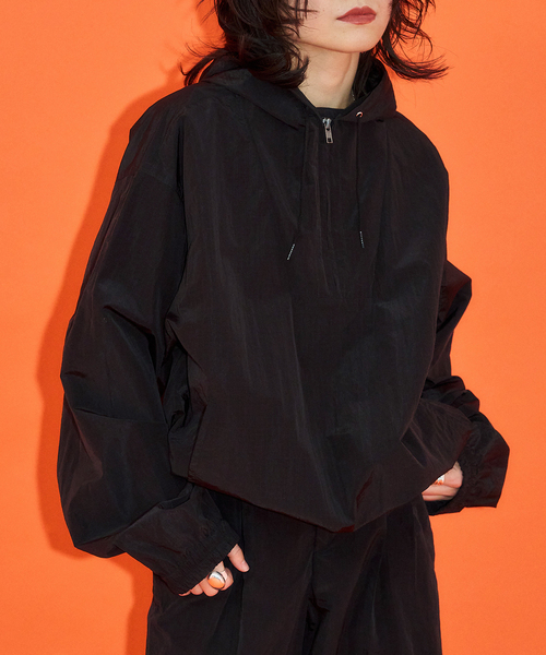 CITYSHOP（シティーショップ）の「[THE MOOD] アノラックパーカー（シャツ/ブラウス・レディース・ブラック/グリーン・38/36）」の3枚目の写真