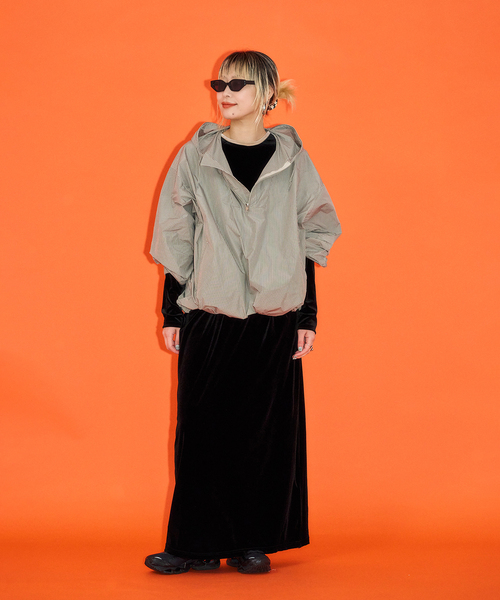 CITYSHOP（シティーショップ）の「[THE MOOD] アノラックパーカー（シャツ/ブラウス・レディース・ブラック/グリーン・38/36）」の11枚目の写真